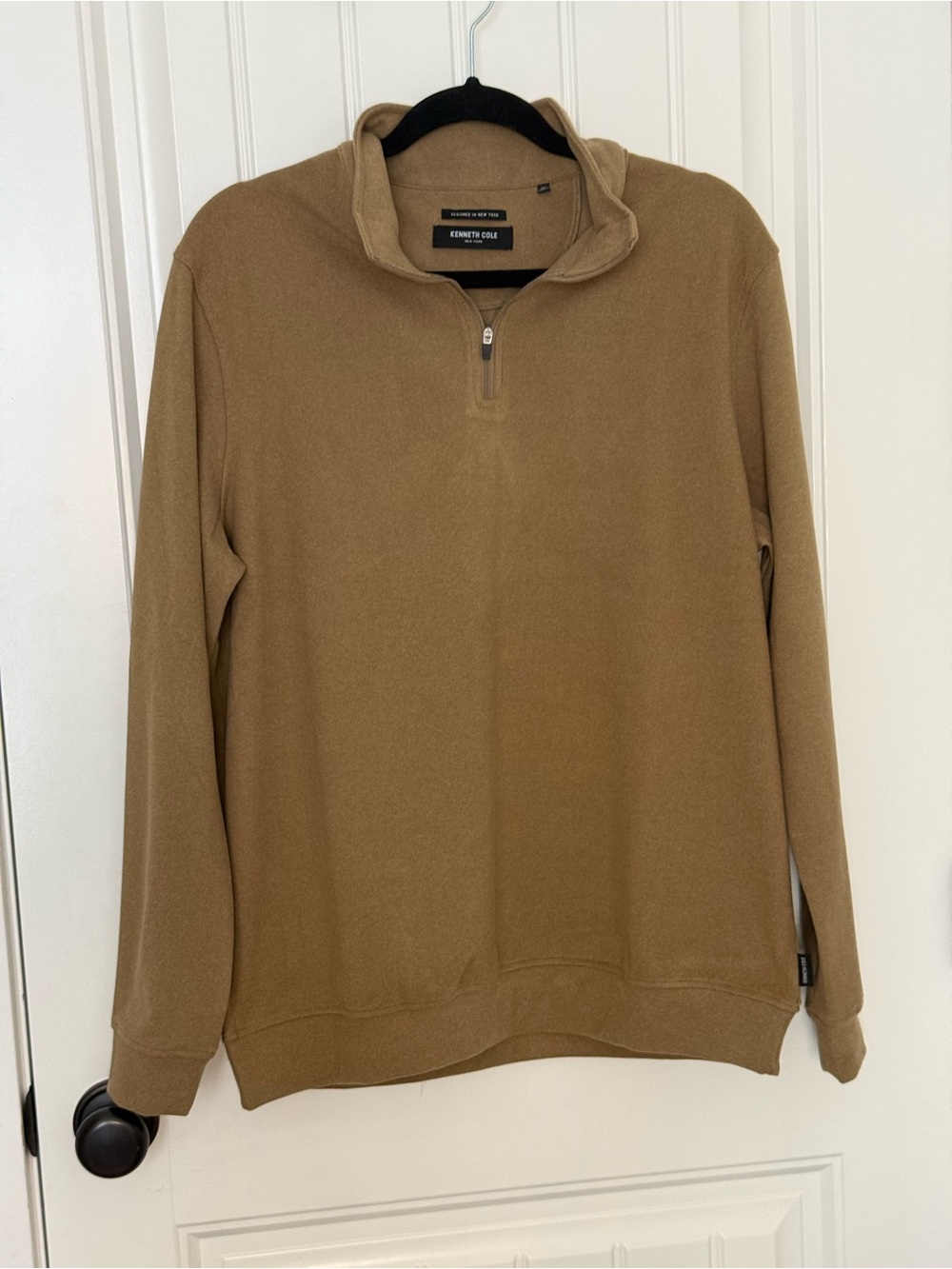 Kenneth Cole Men's Zip-Neck Sweater in Camel- Brand NWT